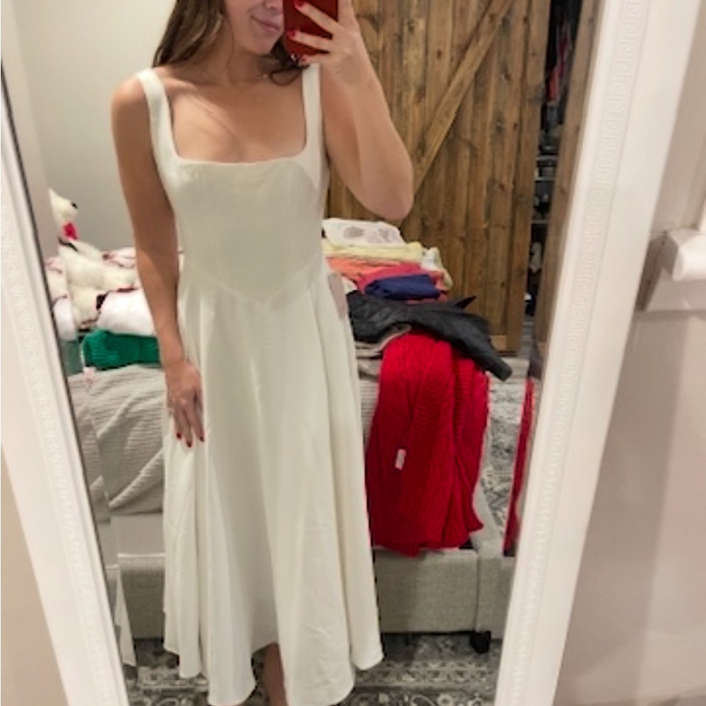 Odd Muse Square Neck Midi Dress